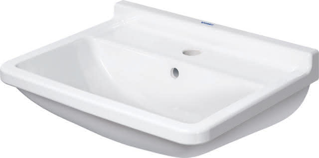 DU Waschtisch Starck 3 600 mm mit ÜL, mit HLB, 1 HL, weiß