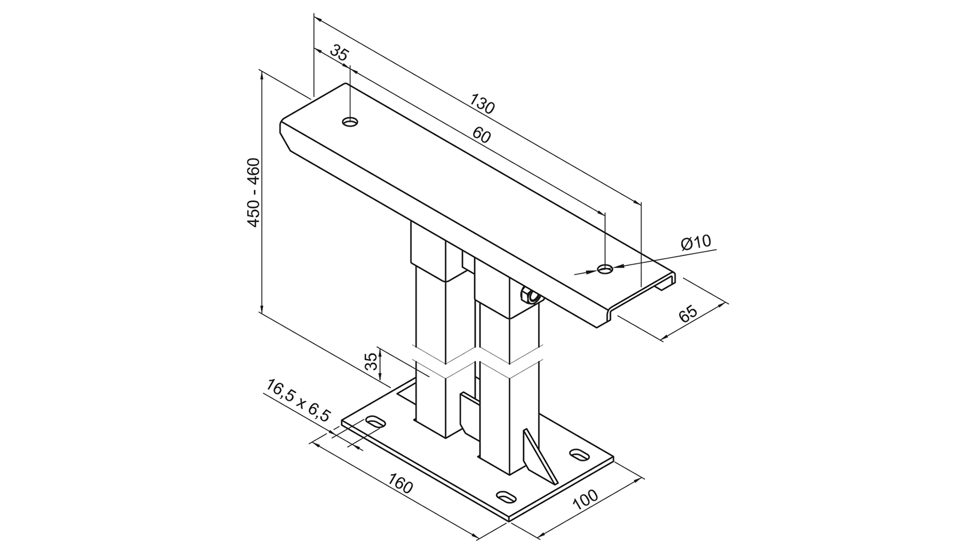 Zehnder Zubehör Fußkonsole FMORV HD45-6, RAL 9016