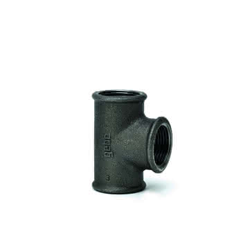 gebofittings Temperguss Gewindefittings 130 - T-Stück 1", schwarz gebofittings Temperguss Gewindefittings 130 - T-Stück 1", schwarz