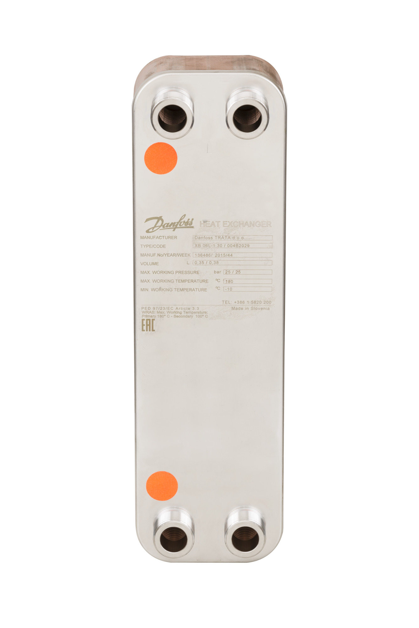 Danfoss gelöteter Wärmeübertrager MPHE XB 06L-1 30 PN25 G 3/4 A x 20mm