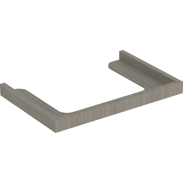 Geberit WT-Rahmen f. Citterio US m. Glaspl. Breite WT 75cm, graubraun