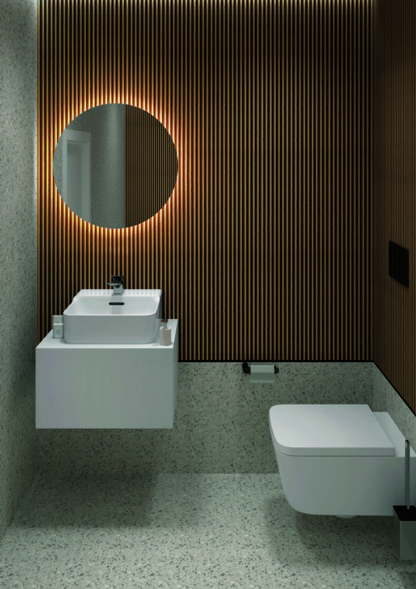 IS Handwaschbecken Conca 1 Hl. m.Ül. 400x350x165mm Weiß