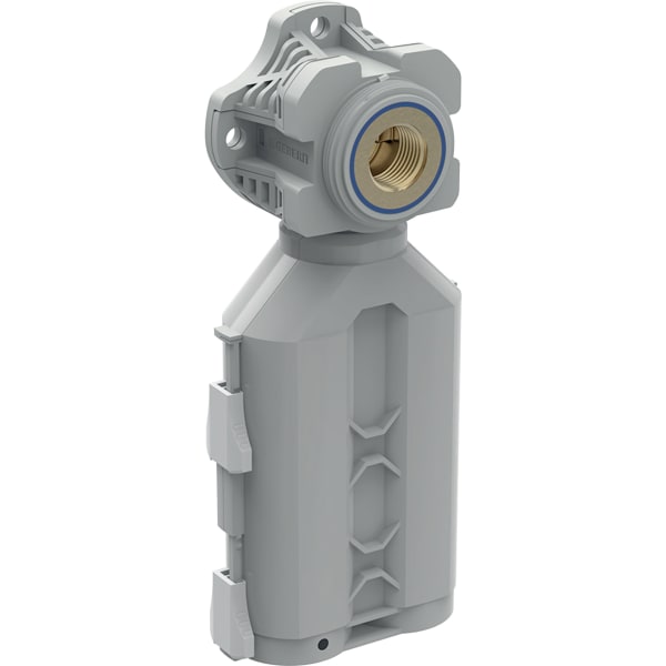 Geberit PushFit Doppelanschlussdose 90Gr mit Schnellkupplung Rg/Ms d16-20-Rp1/2