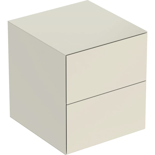 Geberit ONE Seitenschrank mit 2 Schubl. 45x49,2x47cm, sandgrau hgl.