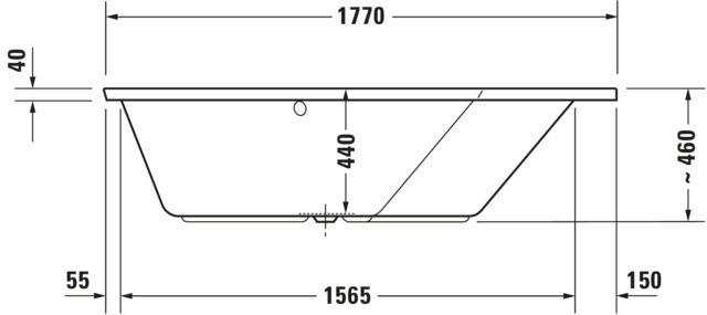 DU Paiova 5 Whirlw. 1770x1300mm Einbau Ecke R,Rückens.2 Pos.R,Combi E,Weiß