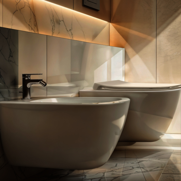 IS Wand-Bidet i.life B 355x540x300mm Weiß mit IdealPlus