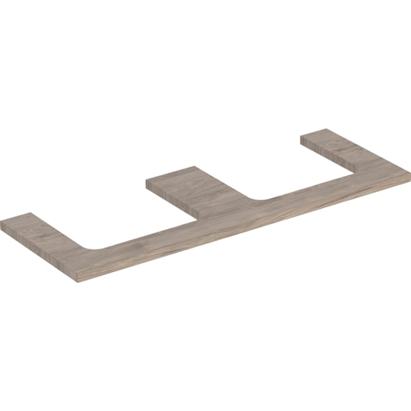 Geberit ONE WT-Platte, Aus re/li, für AWT 135x3x47cm, Nussbaum hickory