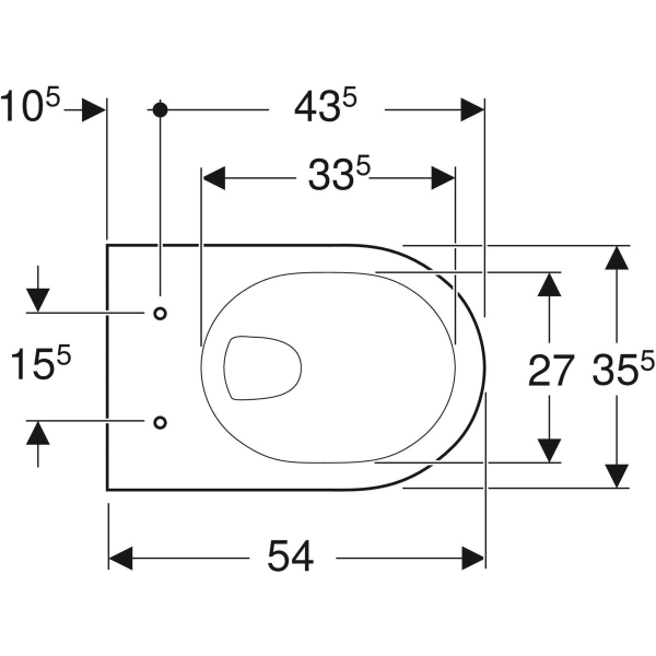 Geberit Renova Wand-WC Tiefspüler pergamon