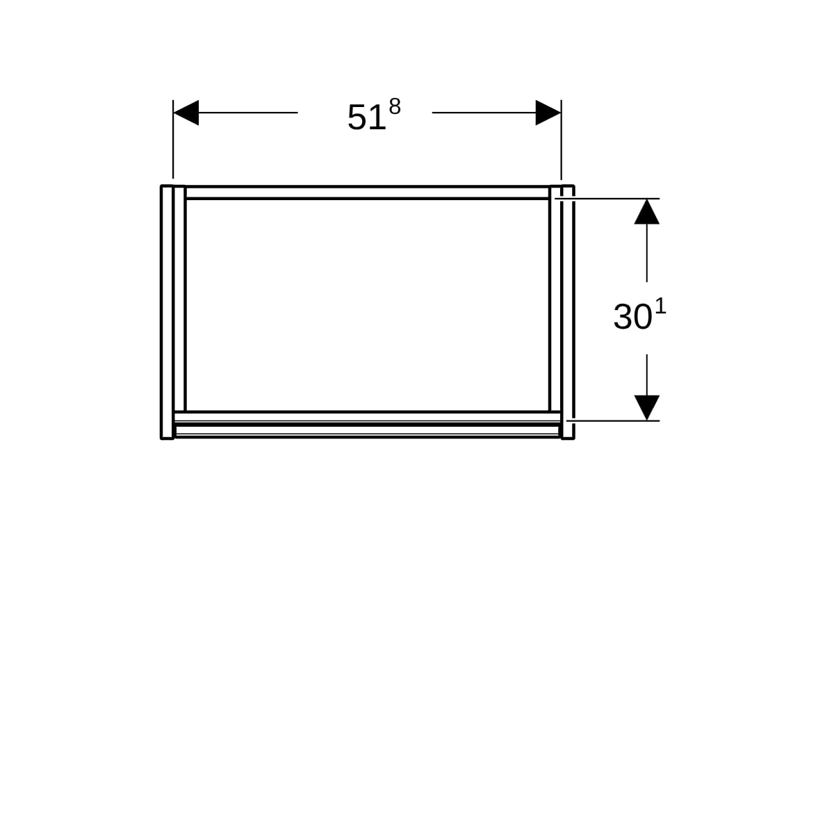 Geberit Renova Compact US für WT, mit 1 Tür 55x60,3x33,7cm, lava/l. seidenmatt