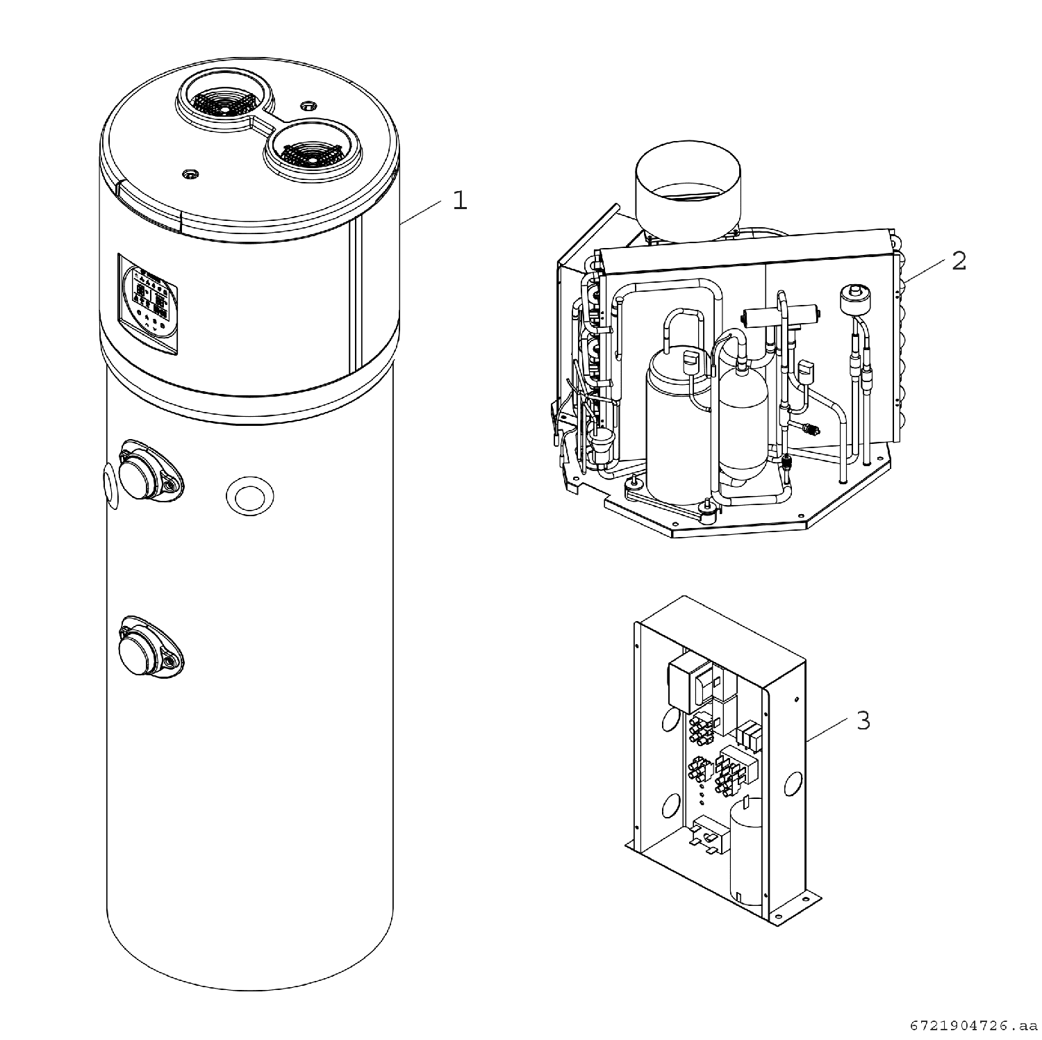 BOSCH WW-Wärmepumpe CS5001DW 260 C Compress 5000 DW, 2010x630x630 mit WT