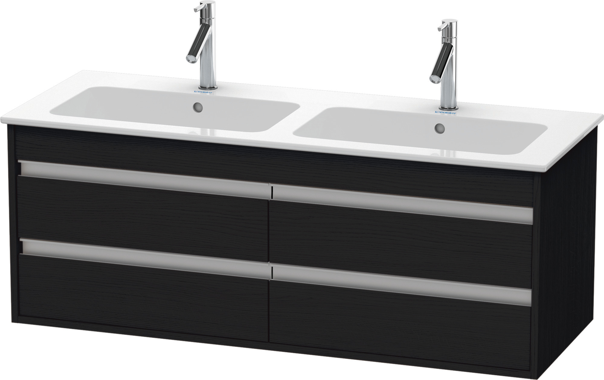 Duravit WTU Ketho 4 Schubk. 480x1270x475mm f. ME by Starck, Eiche Schwarz