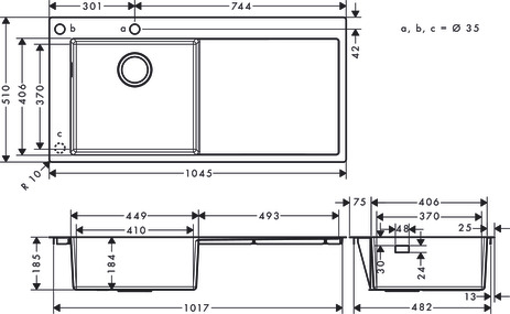 Hansgrohe Einbauspüle 450  S718-F450
