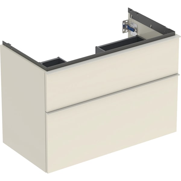 Geberit iCon Unterschrank für WT, 2 Schubl. 88,8x61,5x47,6cm, sandgrau