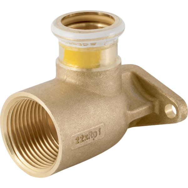 Geberit Mapress Kupfer Anschlusswinkel 90Gr abgesetzt, Lochkreis 50mm (Gas) d28-Rp1