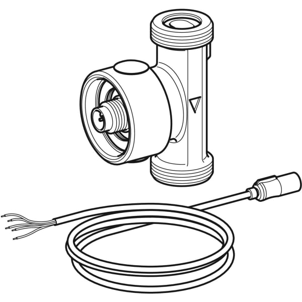 Geberit Temperatur- und Volumenstromsensor für Gebäudeleittechnik DNV=15, Rg G3/4