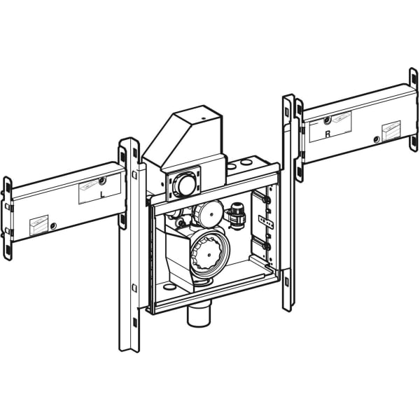 Geberit GIS Set Geberit ONE Waschtisch mit UP-Drehsiphon B75