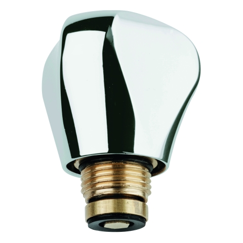 GROHE Oberteil 11086 mit Treflor Griff Markierung blau/rot 1/2" chrom