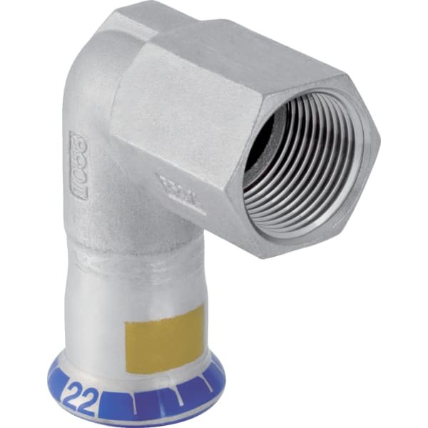 Geberit Mapress Edelstahl Übergangswinkel 90Gr mit IG (Gas) d18-Rp1/2