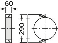 Vaillant Wandhalter DN 225 Edelstahl für Abgassystem Fassade DN 160