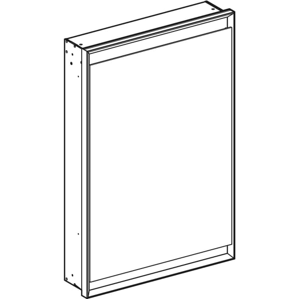 Geberit ONE SPS m. Comf.Light, 1 Tür, UP-Mont A:li, 60x90x15cm, schwarz matt/alu. plvb