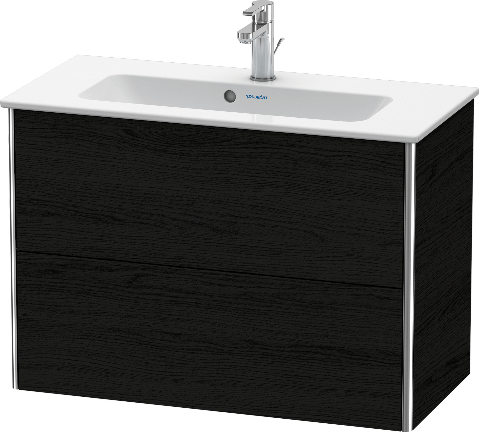 Duravit Waschtischunterbau XSquare, 2 Schubk. 560x810x388mm,Eiche Schwarz
