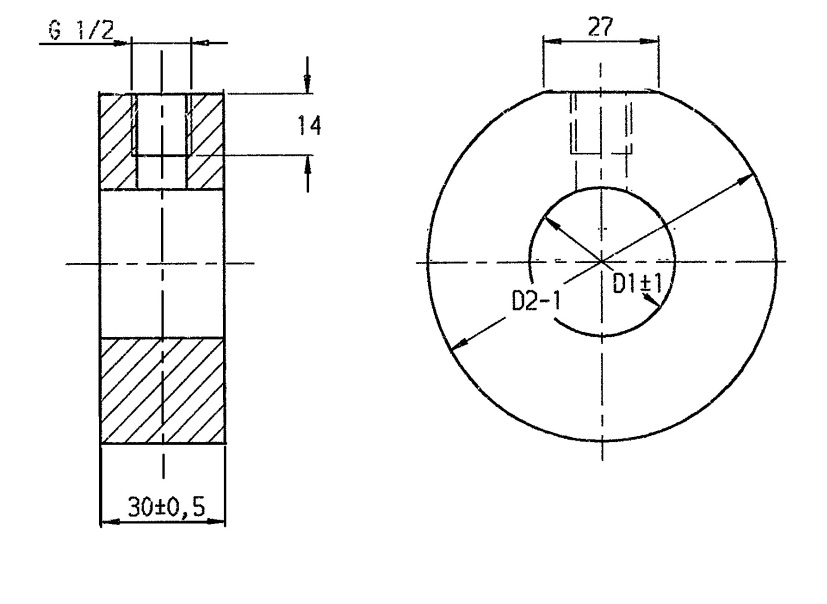 KSB Druckmessflansch DN 65 1.4571, einschl. Schrauben und Dichtung
