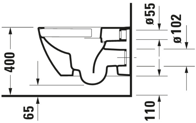 DU WWC Happy D.2 540mm, Tiefspüler, rimless, Anthrazit matt HyG+