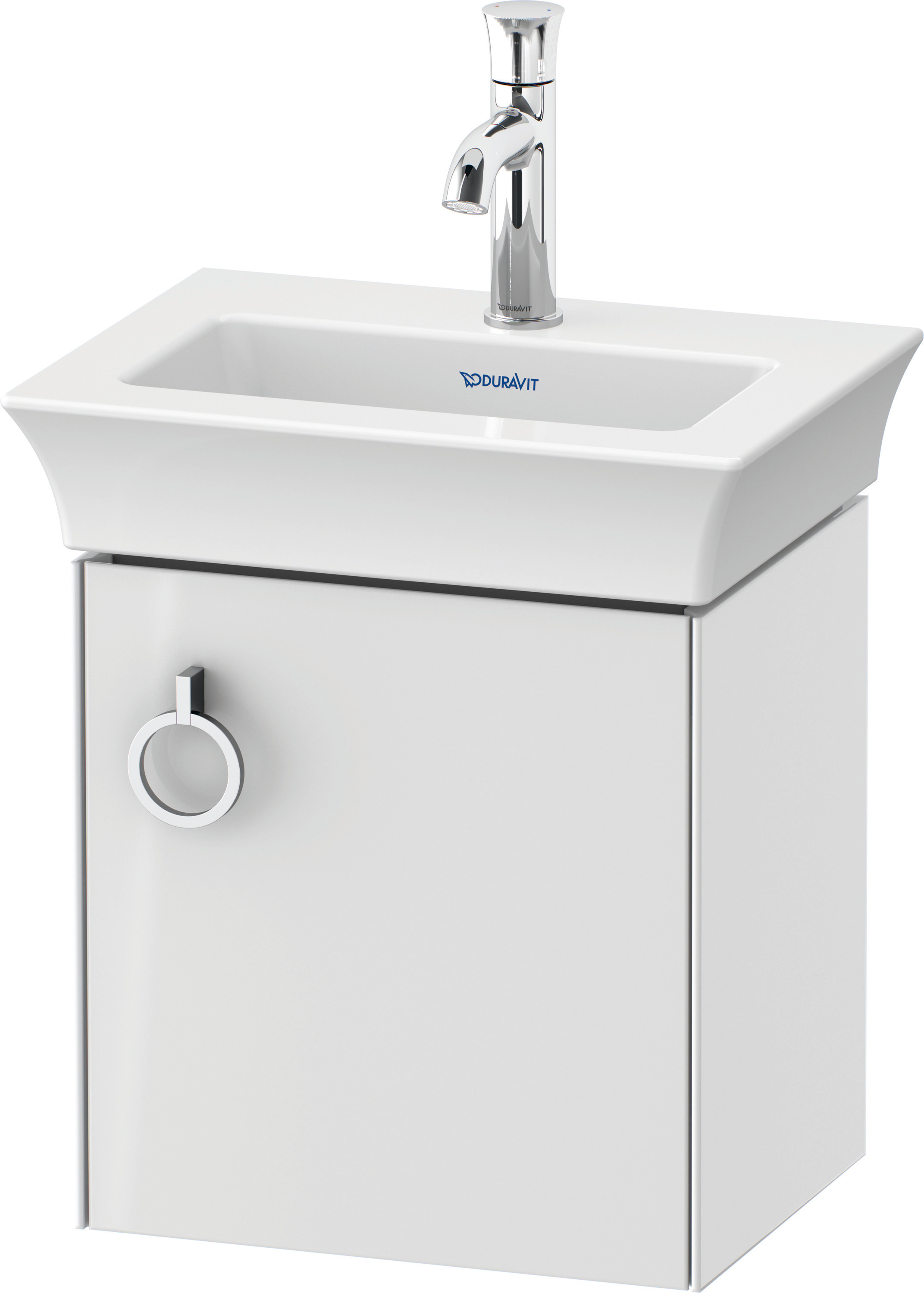 Duravit WTU wandh. White Tulip,1 Tür m.Griff 410x384x298,TA r.,Weiß Hochglanz