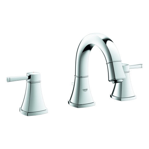 GROHE 3-Loch-WT-Batterie Grandera 20417 flacher Auslauf chrom