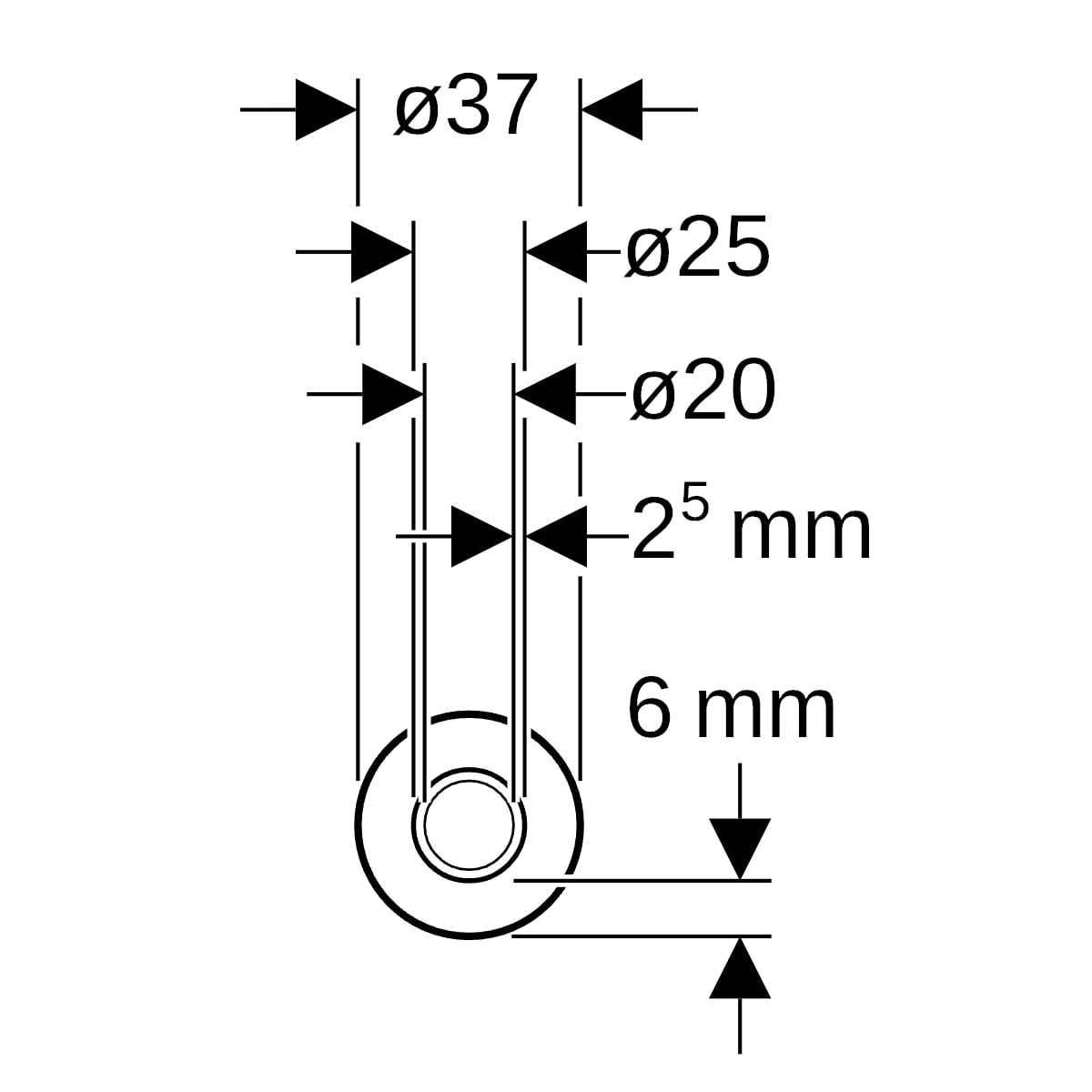 Geberit Systemrohr ML, Therm, rund vorgedämmt d25 L25m, Dämmung 6mm
