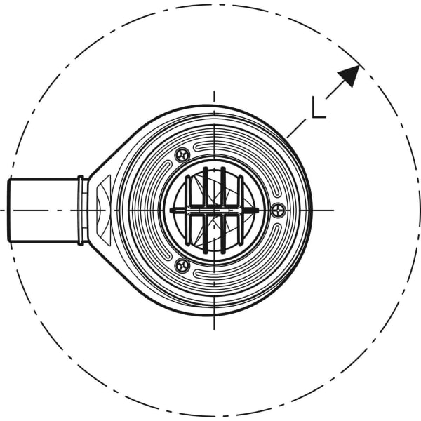 Geberit Duschwannenablauf d90 Sperrwasserhöhe 30 mm d40 PP