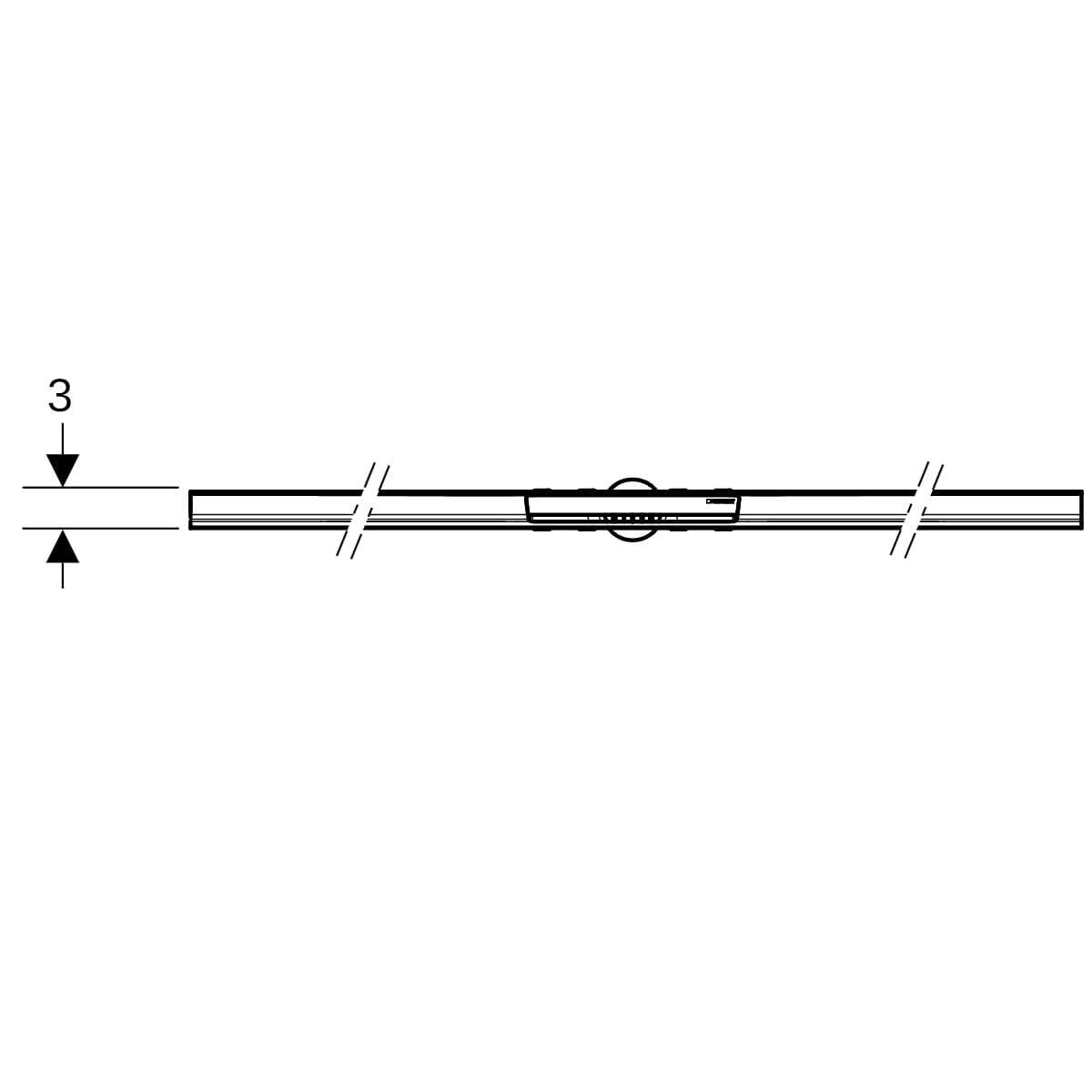 Geberit CleanLine50 Duschrinne, 30-130 cm Edelstahl gebürstet, Bj. 2025