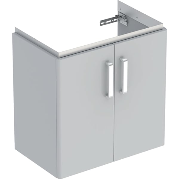 Geberit Renova Compact US 59,7cm für WT 65cm 2 Türen, 59,7x60,5x39,7cm, hellgrau