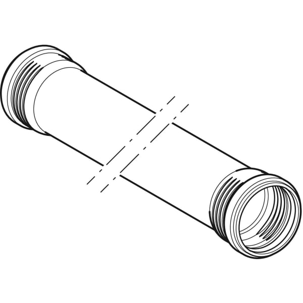 Geberit Silent-Pro Rohr mit 2 Muffen d125mm L100cm