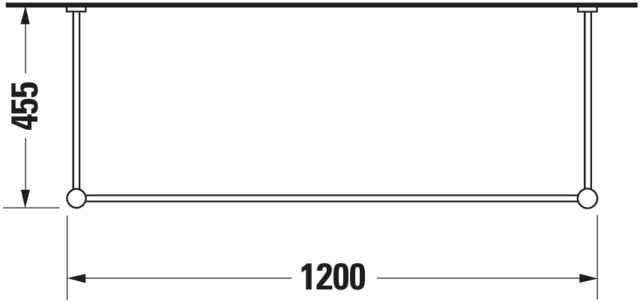 Duravit Metallkonsole Vero für 032912, höhenverstellbar, chrom