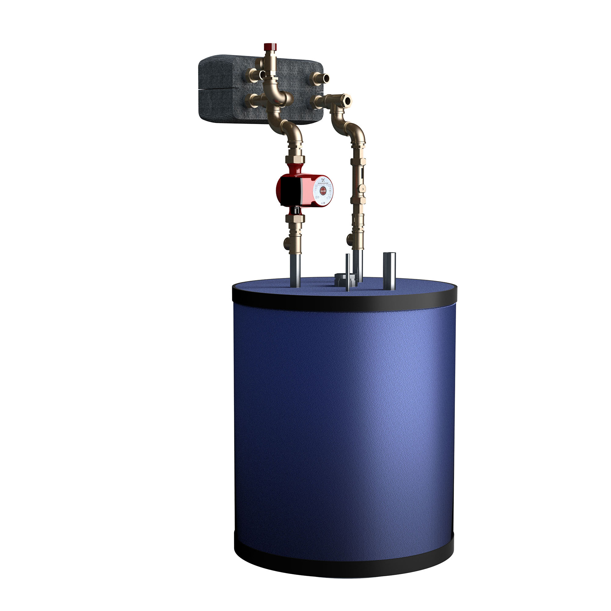 Danfoss TW-ThermoDual-S 100-44 Cu HEX Speicher 100l, Anschlussleistung 44kW