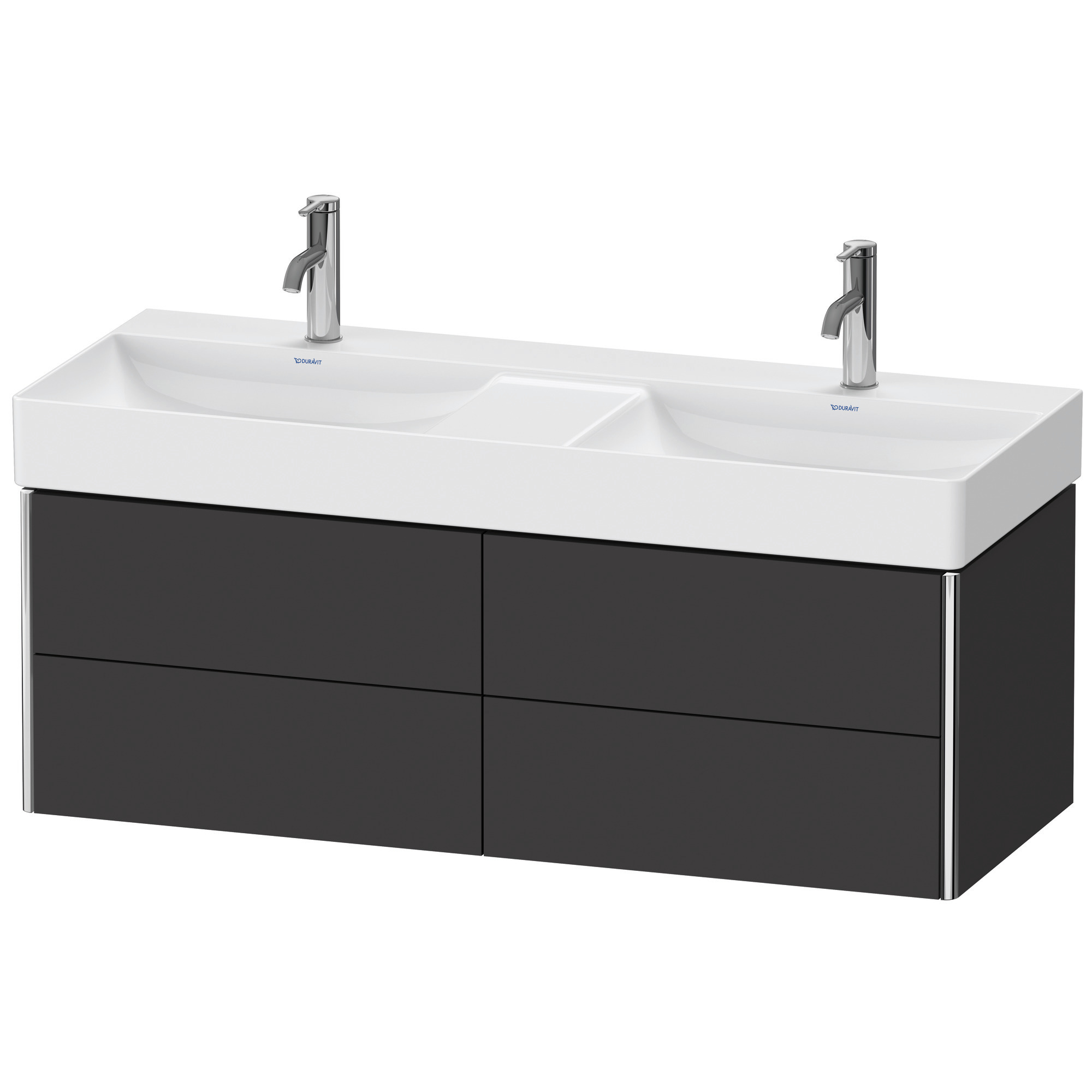 Duravit WTU XSquare wandh.,397x1184x460mm 4 Schubkästen, Graphit Supermatt