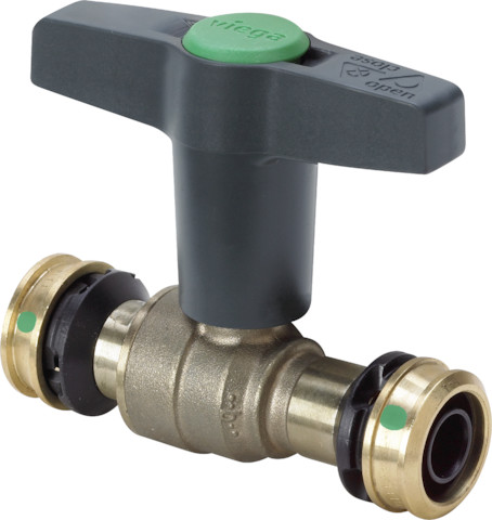 Viega Kugelhahn mit SC Easytop 5375 in 25mm Siliziumbronze