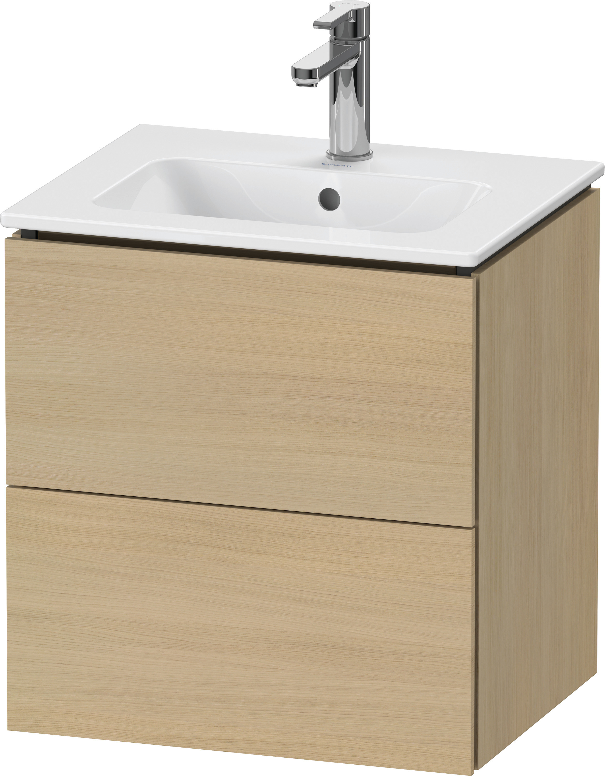 Duravit WTU L-Cube wandhängend, 2 Schubk. 500x520x421mm, Mediterrane Eiche