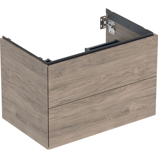 Geberit ONE Unterschrank für WT/-Platte 2 Schubl., 74x50,4x47cm, Nussb. hickory