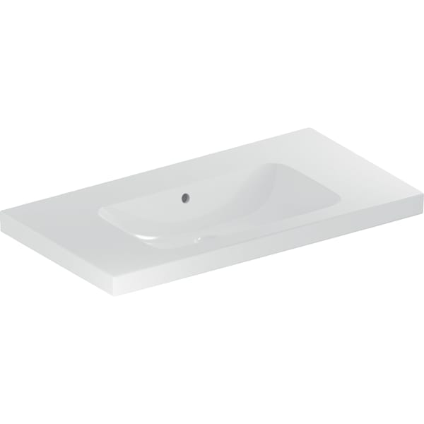 Geberit iCon Light Waschtisch 90x48cm Ablagefläche, o. Hl., m. Ül., weiß