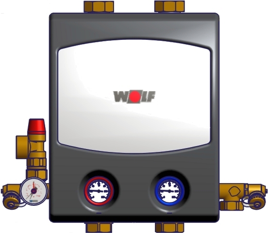 Wolf Pumpengruppe Heizkreis mit HE-Pumpe EEi