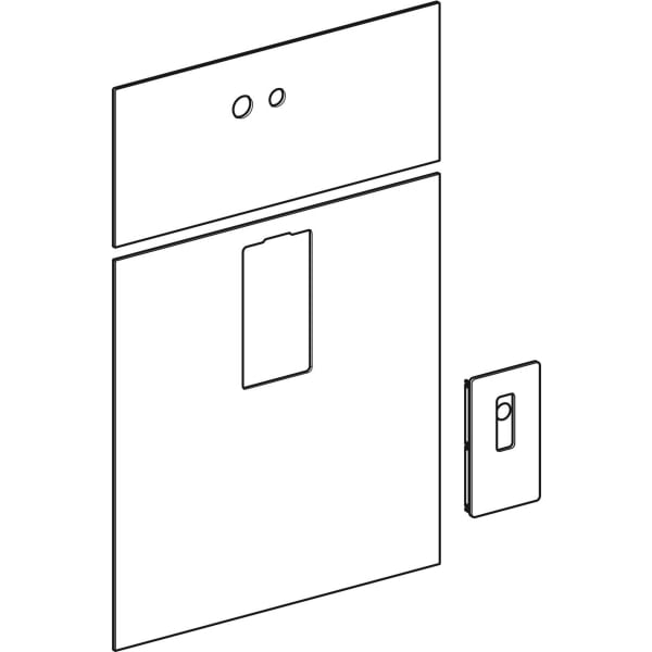 Geberit Frontverkleidung für Geberit Monolith für WT, B: 73cm 8li Glas weiß