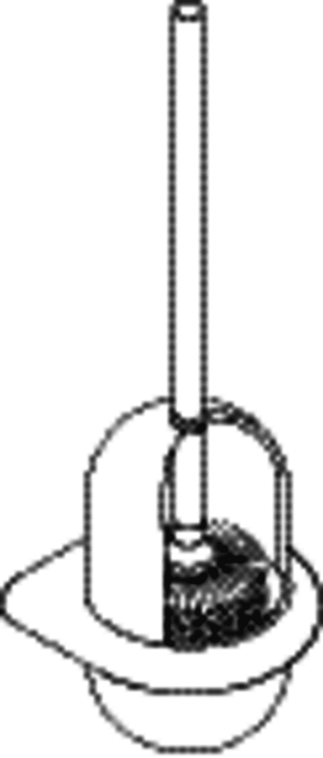 HEWI WC-Bürstengarnitur Ser 477, matt weiß lichtgrau