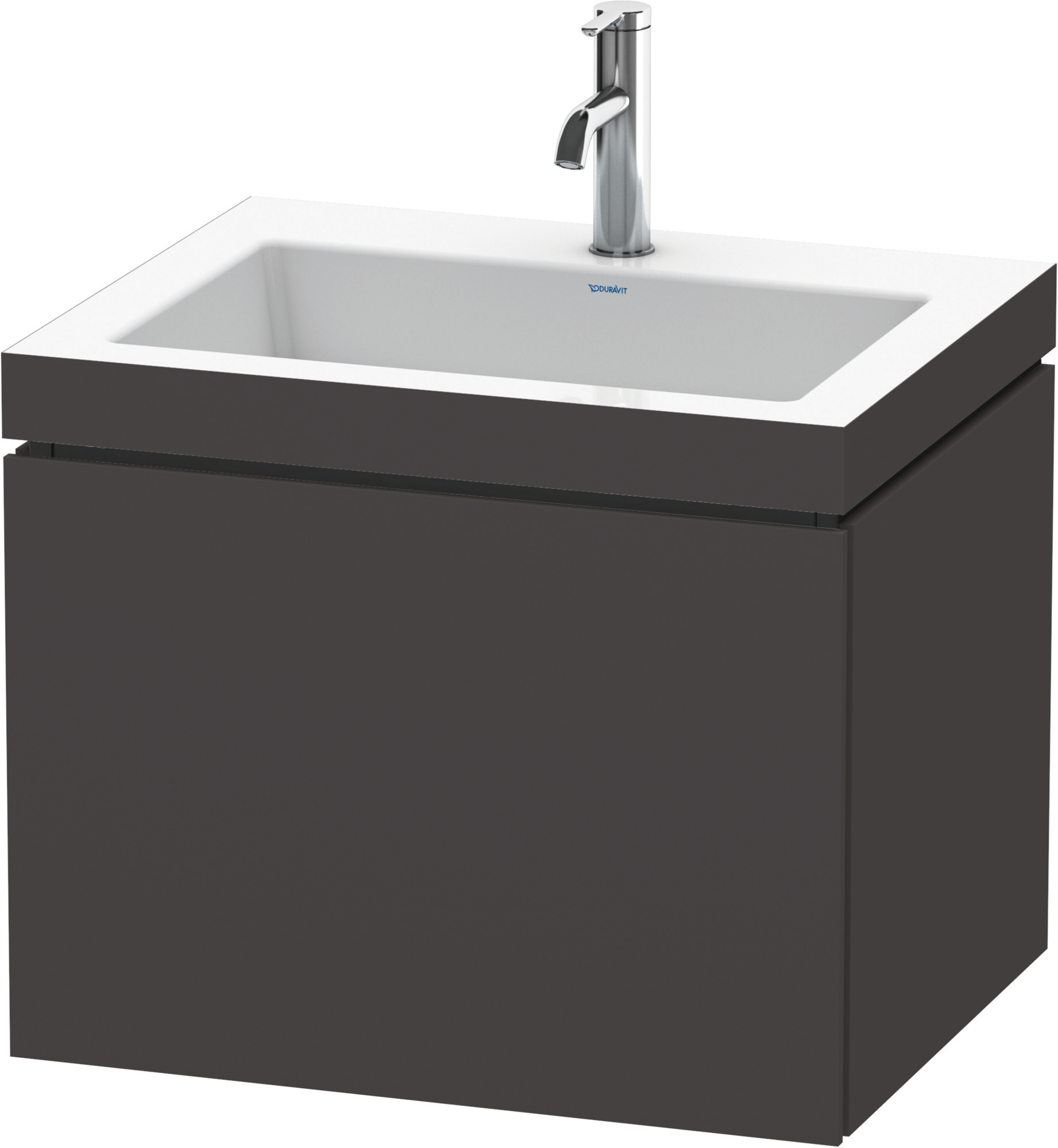 Duravit WTU L-Cube mit Vero Air 500x600x480 1 HL, 1 Auszug, Graphit Supermatt