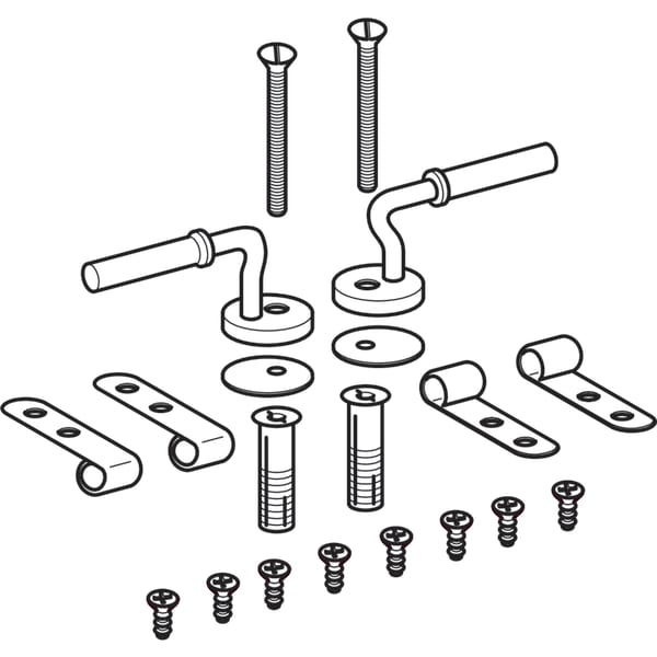 Geberit Set Scharniere für WC-Sitz Opus verchromt Geberit Set Scharniere für WC-Sitz Opus verchromt