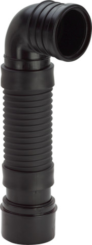 Viega WC Anschlussbogen 90 Grad 8095 in DN100x460-630mm Kunststoff schwarz