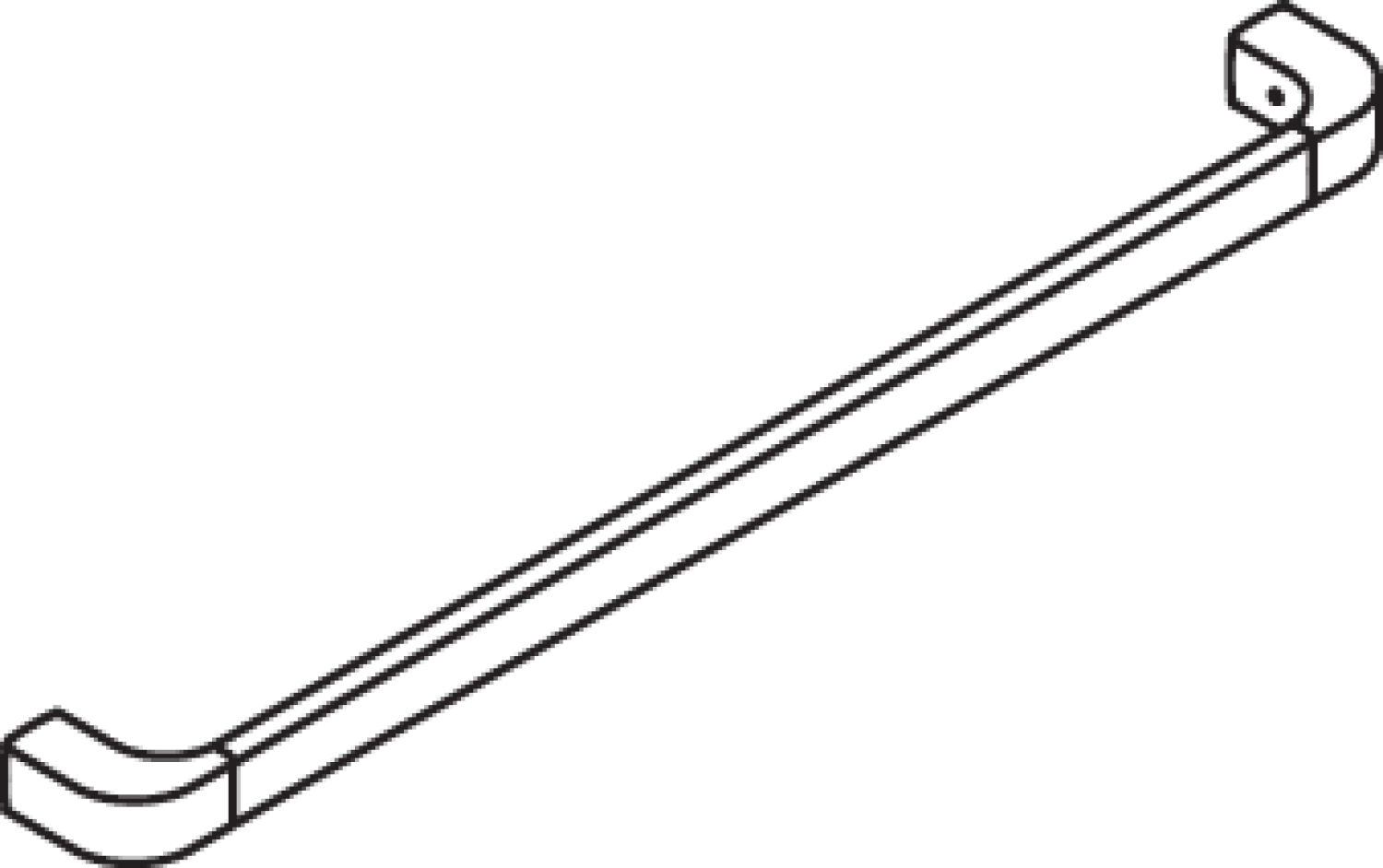 HEWI Haltegriff Sys 800, chrom, AM:600mm