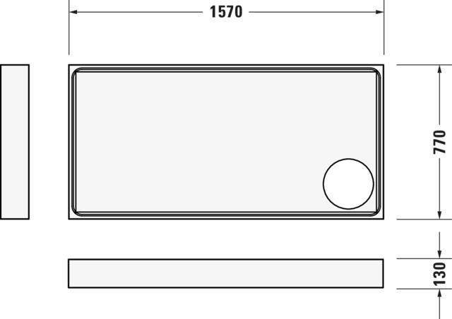 DU Starck Slimline Duschw. 1600x800x60mm Weiß