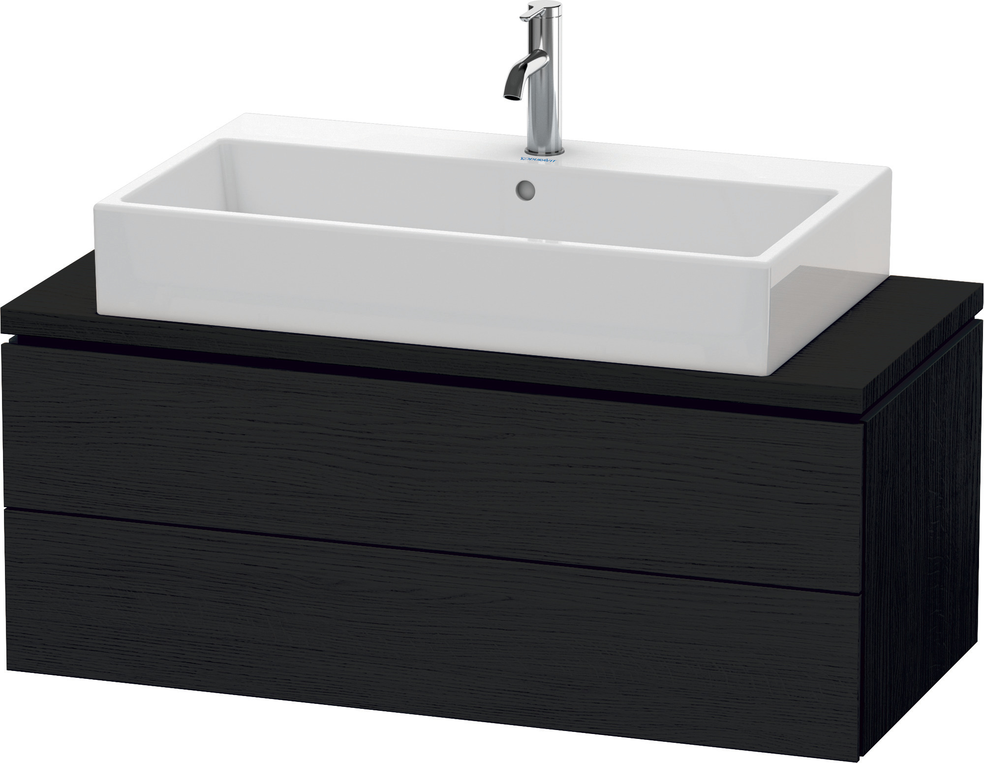 Duravit WTU f.ConsoleComp.L-Cube 400x1020x477 2 Schubkästen, Eiche Schwarz